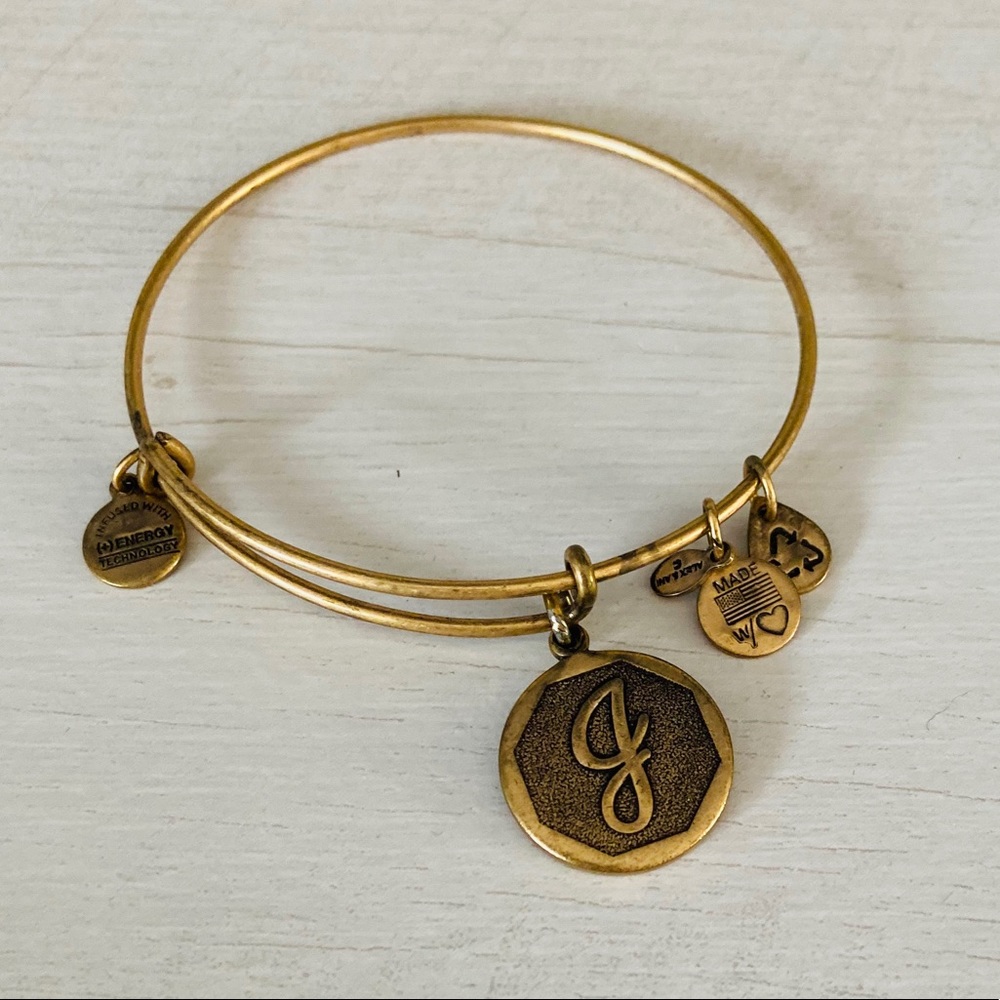Alex And Ani Cursive J Charm Bangle - image 1